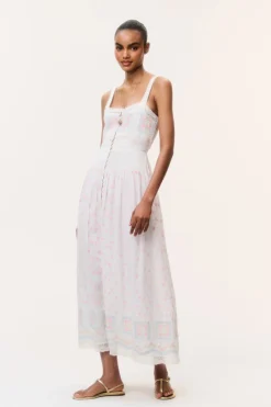 Cerys Embroidered Cotton Maxi Dress
