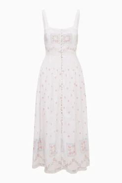 Cerys Embroidered Cotton Maxi Dress