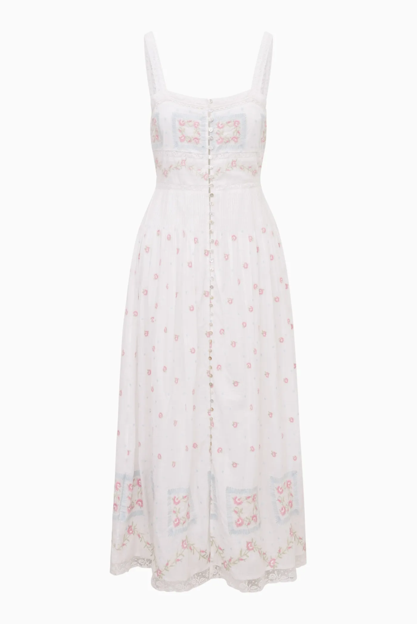 Cerys Embroidered Cotton Maxi Dress