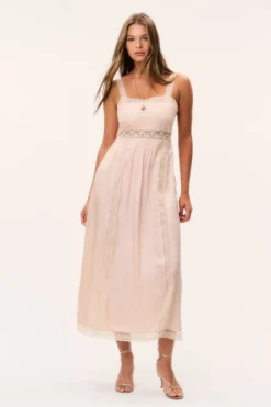 Cerys Silk Lace-Trimmed Maxi Dress