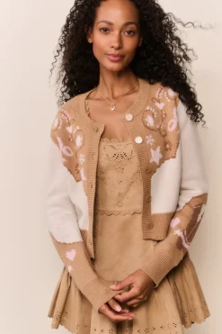 Chrysanthe Suede Eyelet Mini Dress