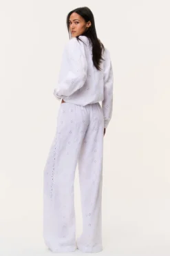 Cinna Eyelet Linen Pant
