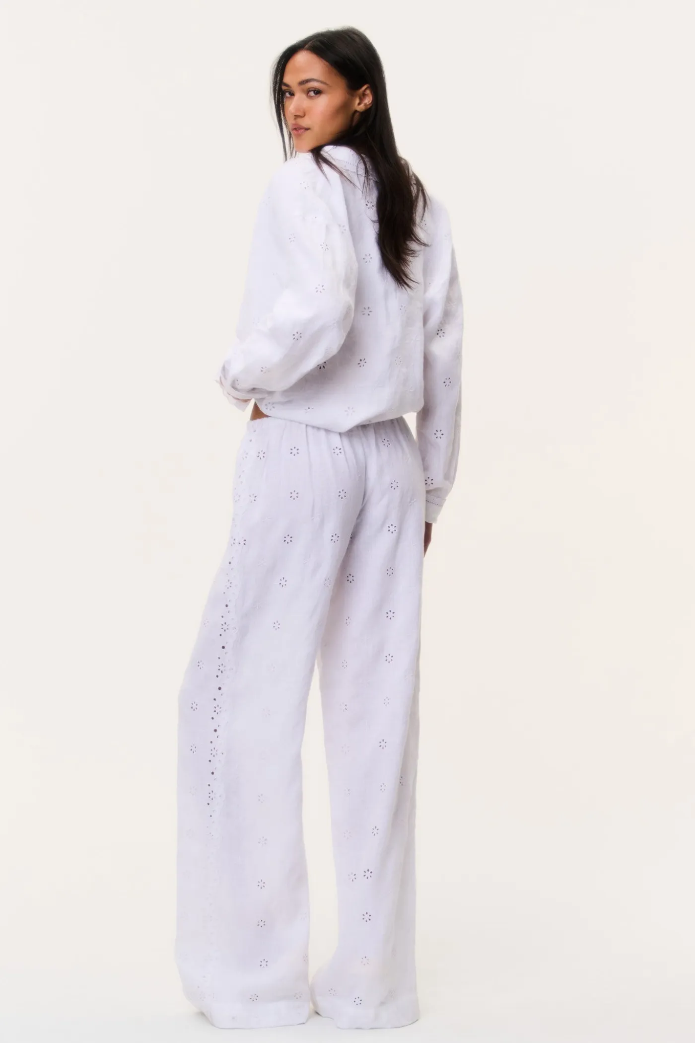 Cinna Eyelet Linen Pant