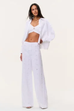 Cinna Eyelet Linen Pant