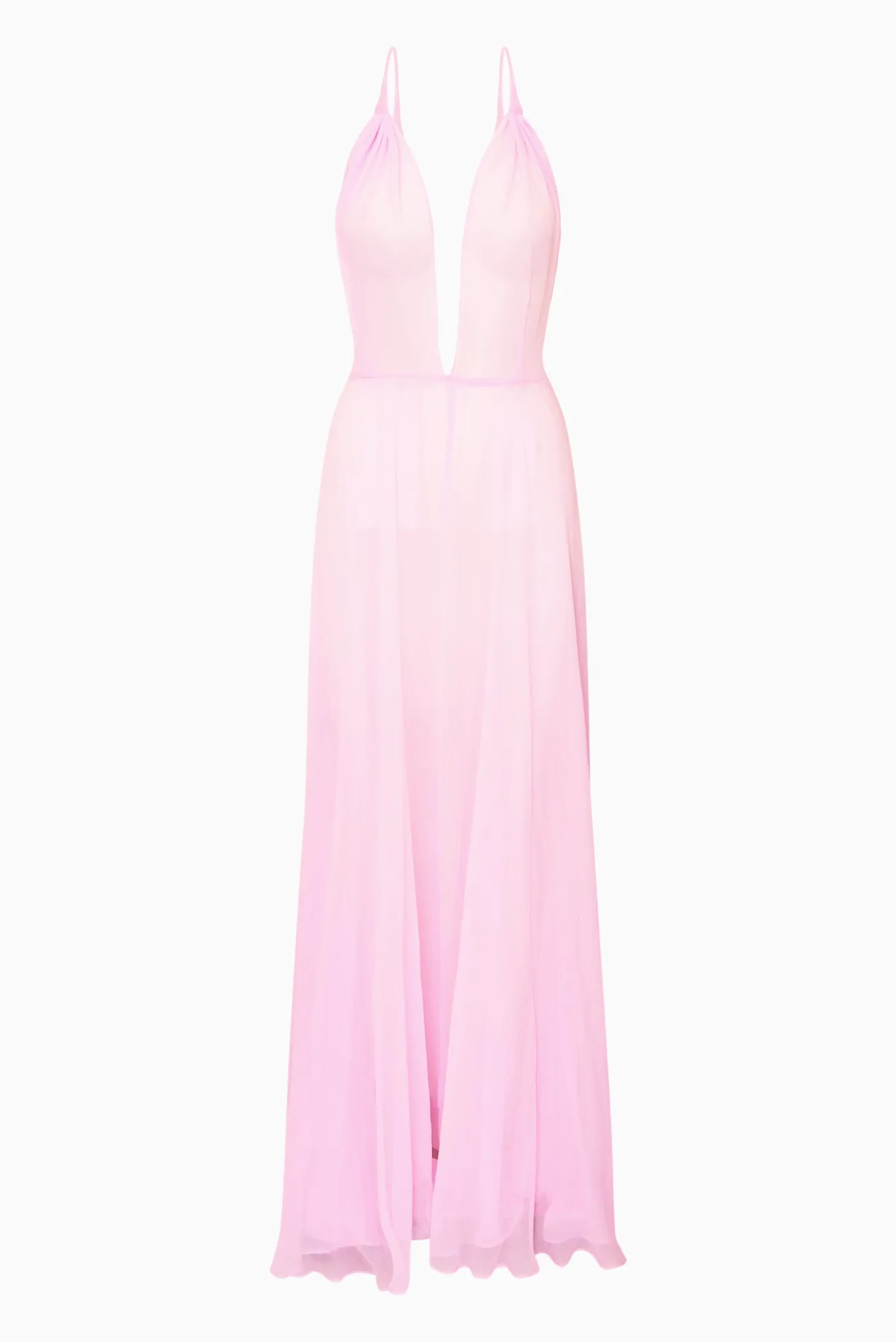 Dayna Chiffon Open Back Maxi Dress