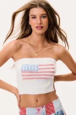 Deserae Sparkle Americana Tube Top