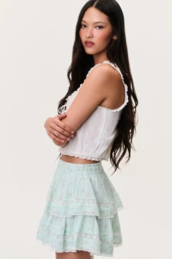 Ditsy Floral Ruffle Mini Skirt