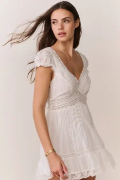 Edena Cotton Victorian Mini Dress