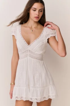 Edena Cotton Victorian Mini Dress