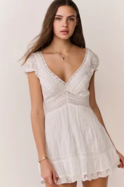 Edena Cotton Victorian Mini Dress