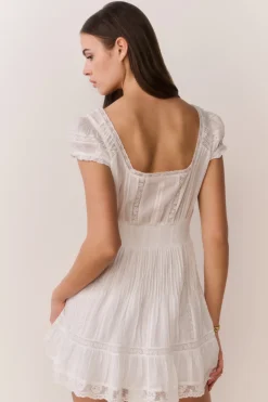 Edena Cotton Victorian Mini Dress