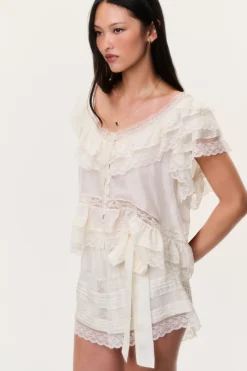 Emanuela Silk Lace Shorts