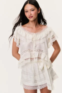 Emanuela Silk Lace Shorts