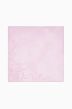 Embroidered Linen Bow Napkins - Set of 4