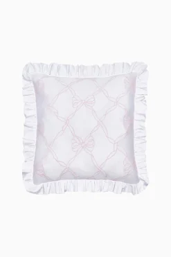 Embroidered Ruffle Euro Pillow