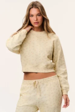 Emparo Cropped Ditsy Floral Pullover