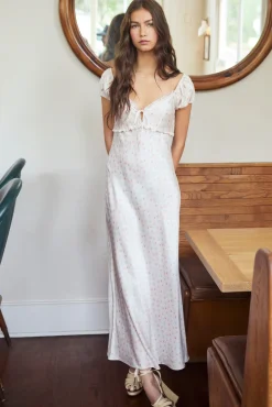 Epone Floral Puff Sleeve Maxi Dress