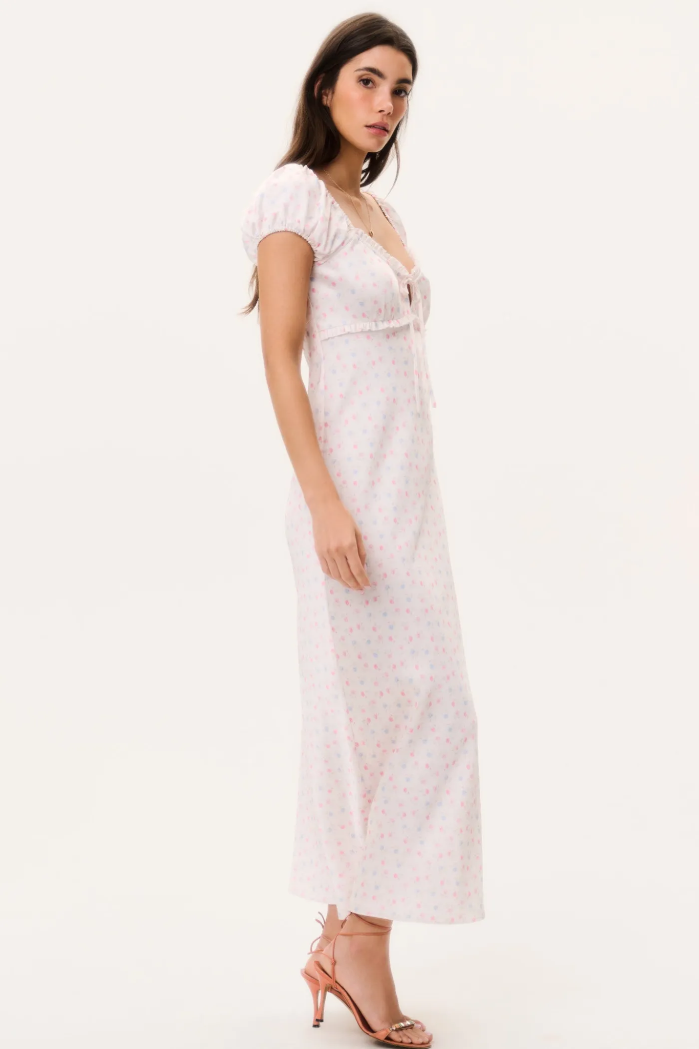 Epone Floral Puff Sleeve Maxi Dress