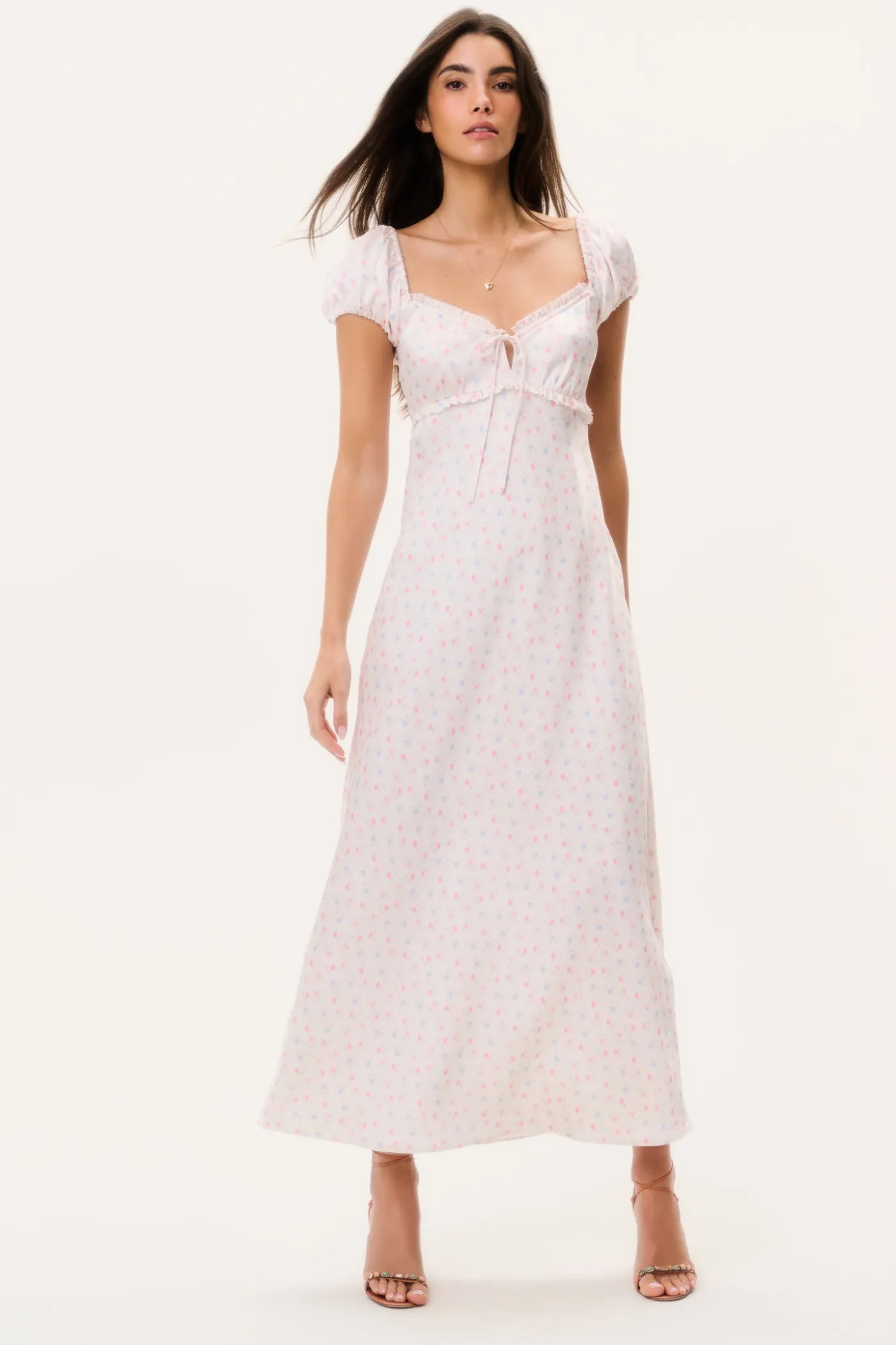 Epone Floral Puff Sleeve Maxi Dress