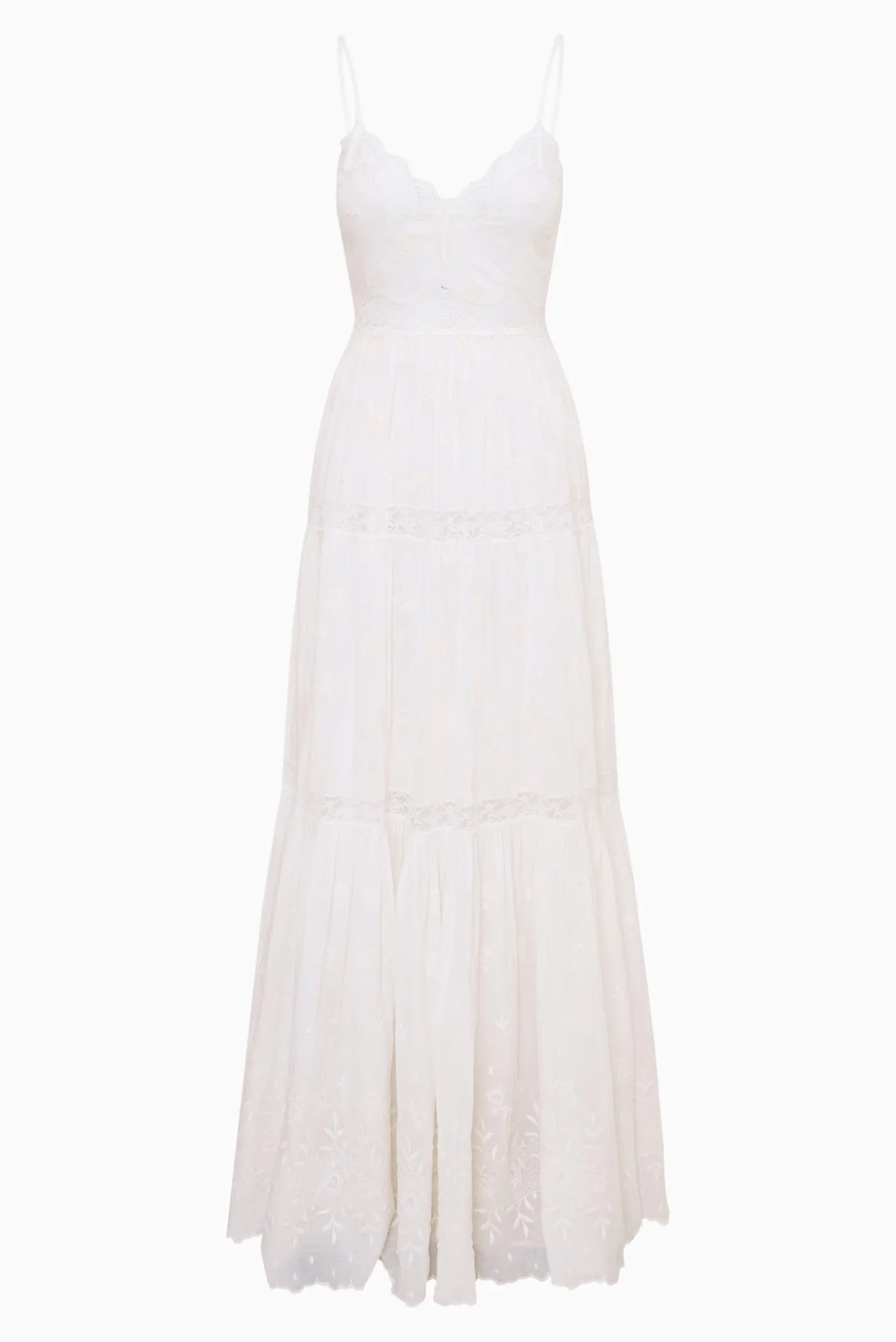 Espa Lace-Trimmed Maxi Dress