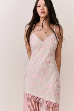 Evalette Floral Fringe Maxi Dress