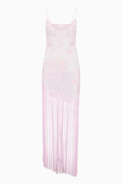 Evalette Floral Fringe Maxi Dress