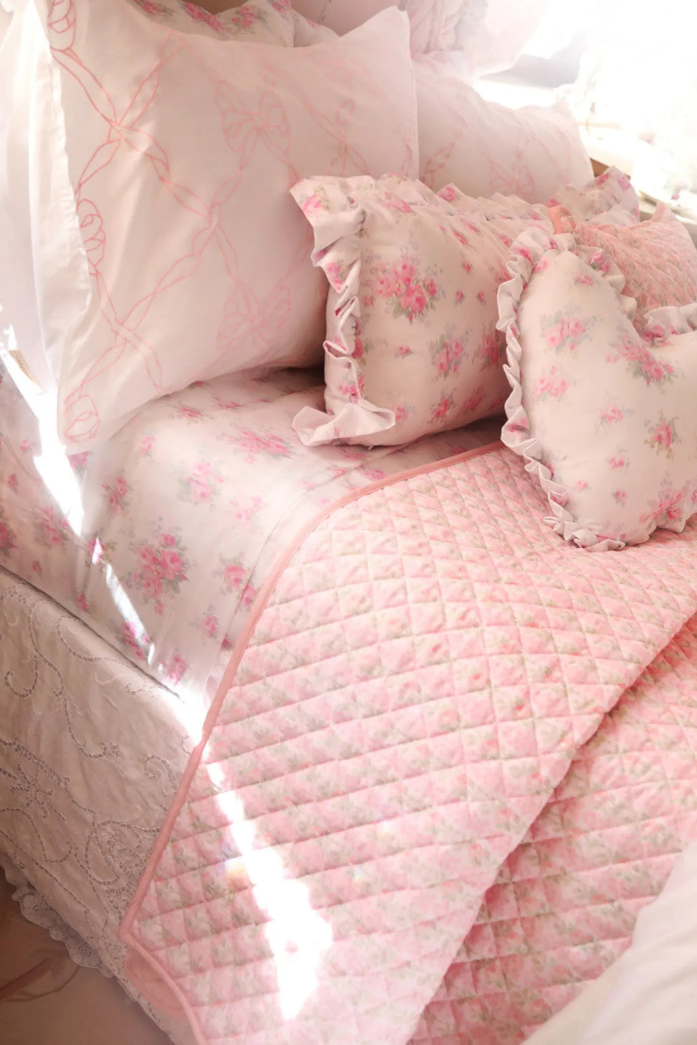 Floral Cotton Sateen Sheet Set