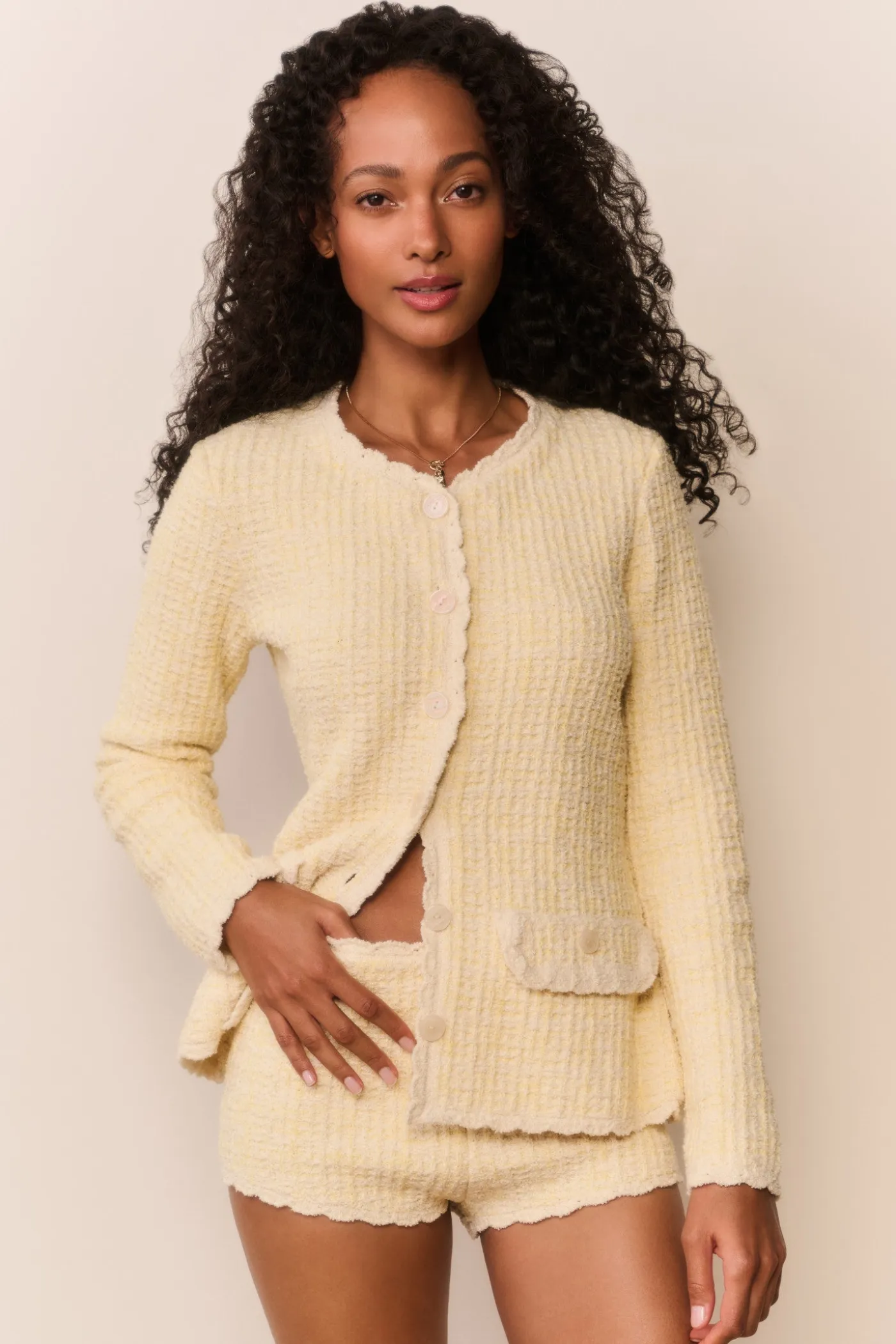 Gaililee Knit Tweed Cardigan