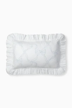Garden Bow Ruffle Throw Pillow