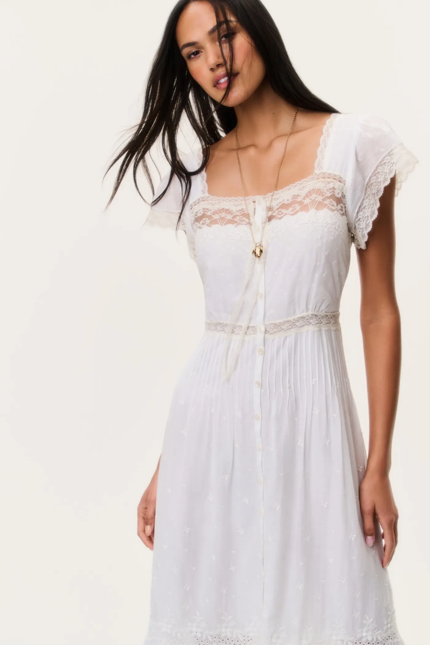 Georgine Cotton Lace Maxi Dress