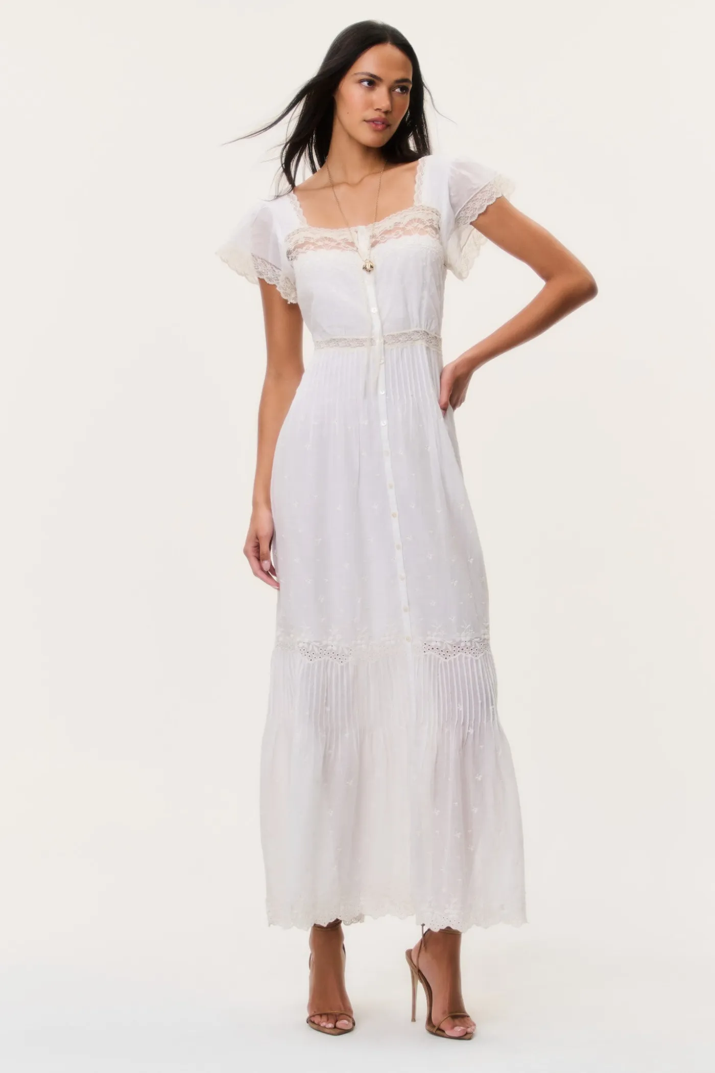 Georgine Cotton Lace Maxi Dress