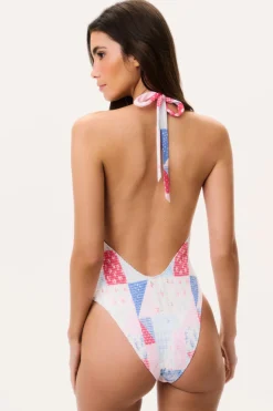 Glenna Patchwork One-Piece Swimsuit