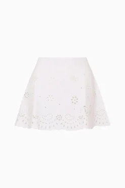 Glindy Knit Bandana Eyelet Mini Skirt
