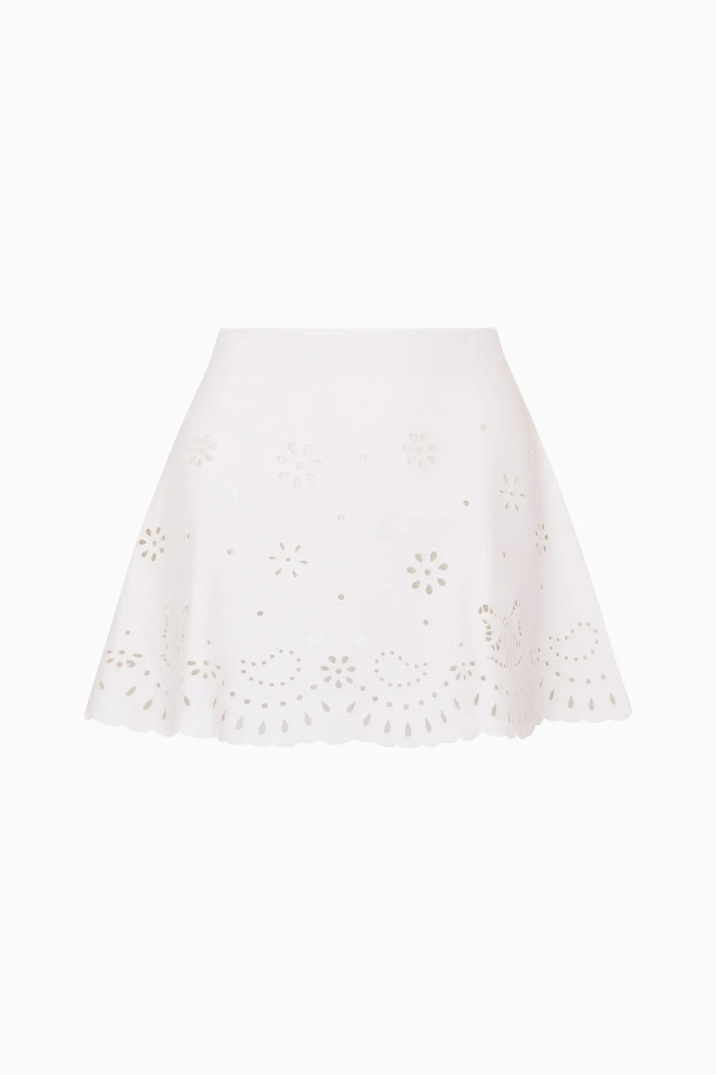Glindy Knit Bandana Eyelet Mini Skirt