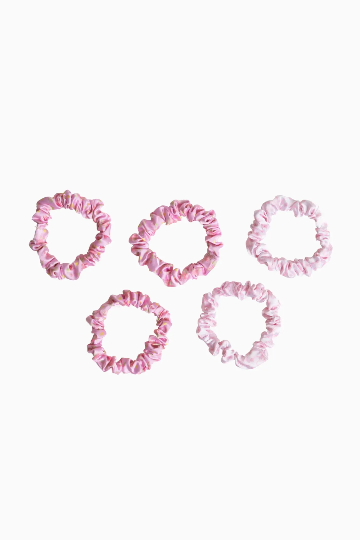 Goody x Love Shack Fancy Satin Scrunchies - 5ct - Ikat Rose & Coquette Bow