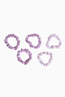 Goody x Love Shack Fancy Satin Scrunchies - 5ct - Happy Thoughts & Ribbon Rosa