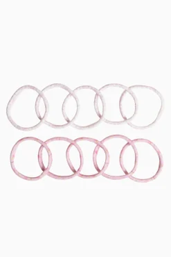 Goody x Love Shack Fancy Seamless Elastics - 10ct - Ikat Rose & Coquette Bow