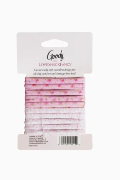 Goody x Love Shack Fancy Seamless Elastics - 10ct - Ikat Rose & Coquette Bow