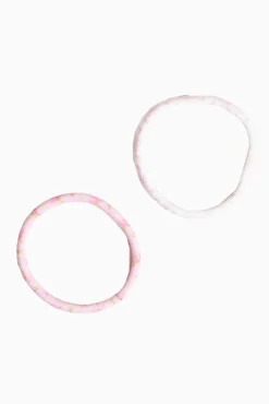 Goody x Love Shack Fancy Seamless Elastics - 10ct - Ikat Rose & Coquette Bow