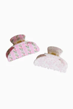 Goody x Love Shack Fancy Small Claw Clip - 2ct - Blooming Heirloom and Coquette Bow