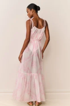 Hale Cotton Toile Print Cover-Up Dress