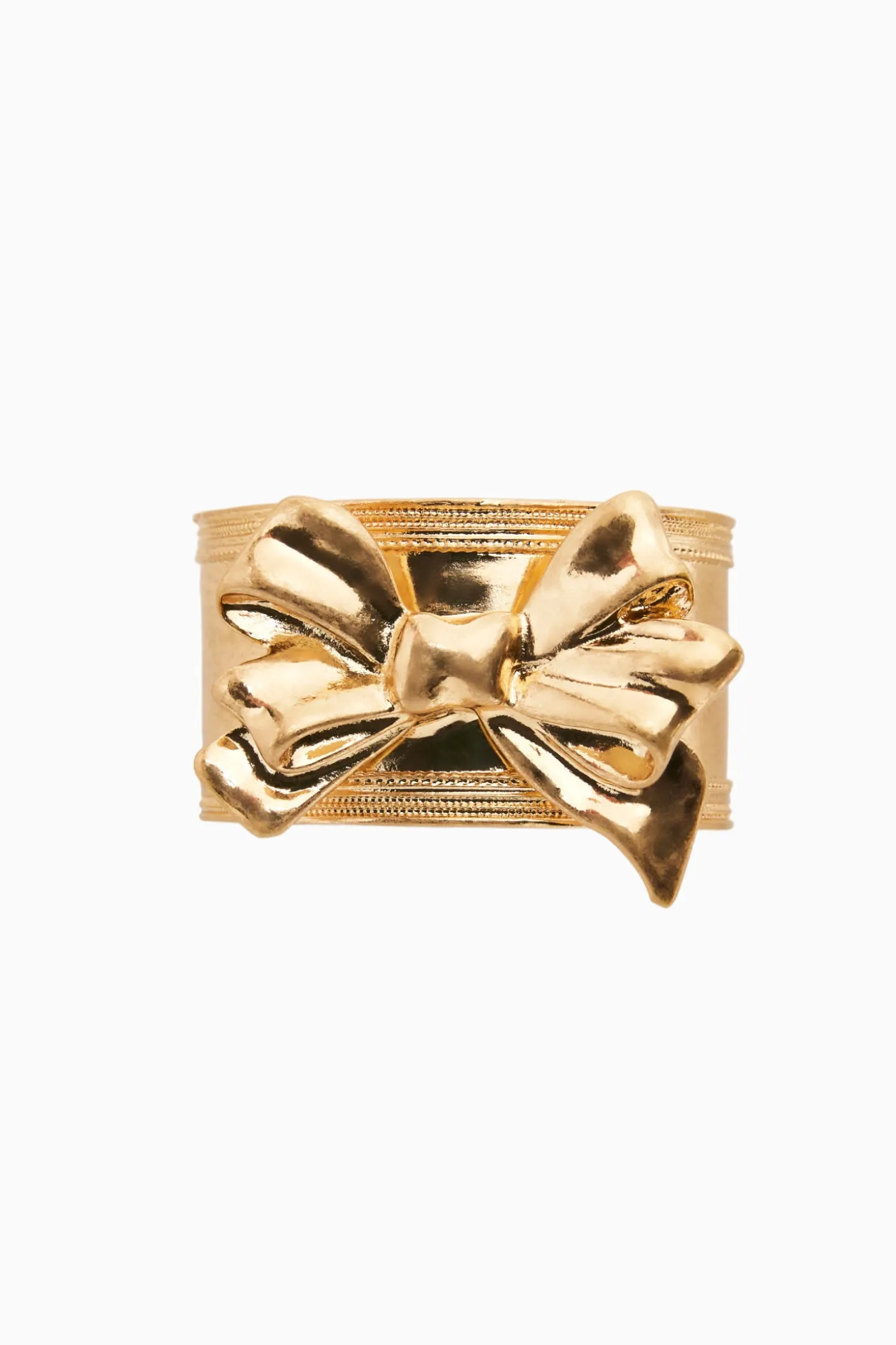 Heirloom Gold Bow Napkin Ring Set - Set Of 4