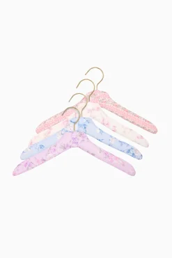 Heirloom Print Fabric Hangers - Set Of 4