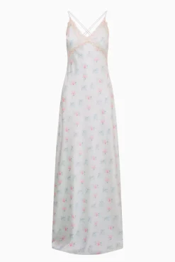 Idris Floral Satin Midi Dress