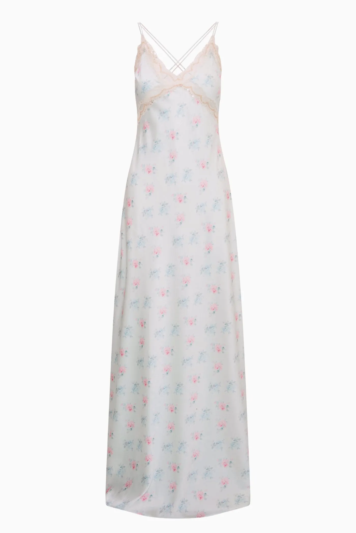 Idris Floral Satin Midi Dress