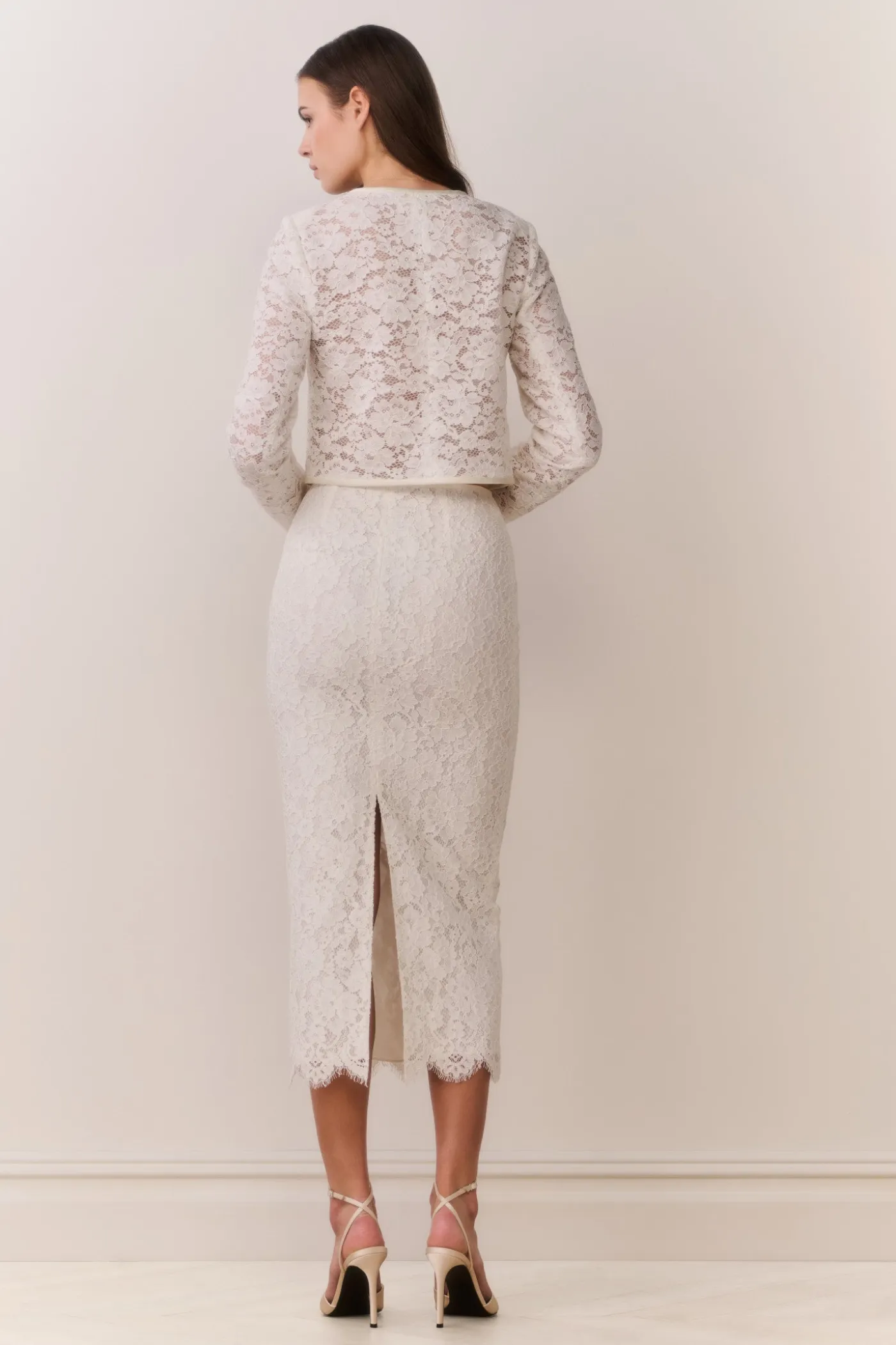 Ilse Lace Midi Pencil Skirt
