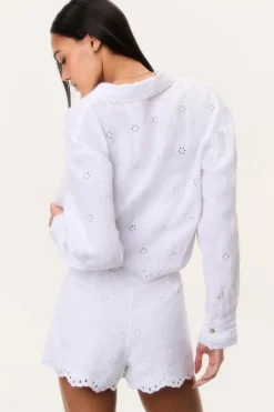 Jodine Eyelet Linen Shorts