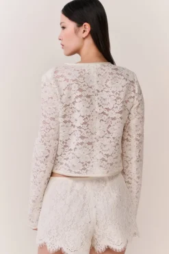 Junetta Cropped Lace Jacket