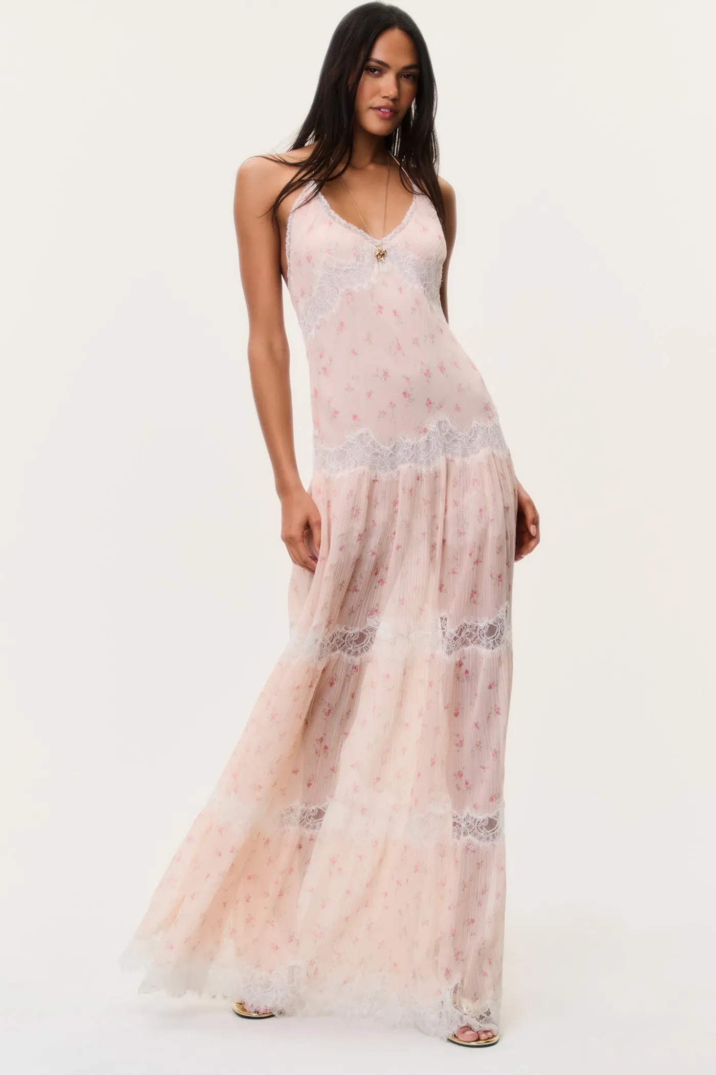Kieva Floral Cotton-Silk Maxi Dress