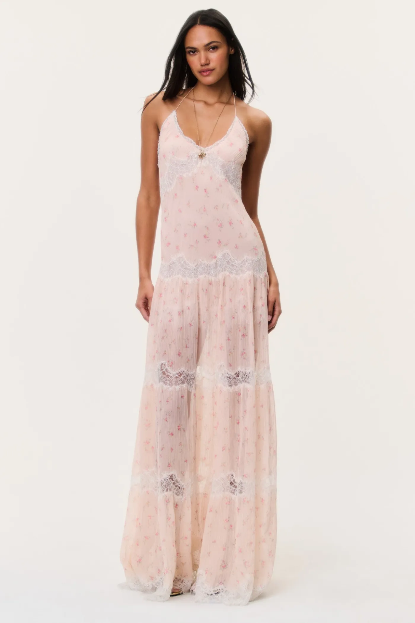 Kieva Floral Cotton-Silk Maxi Dress